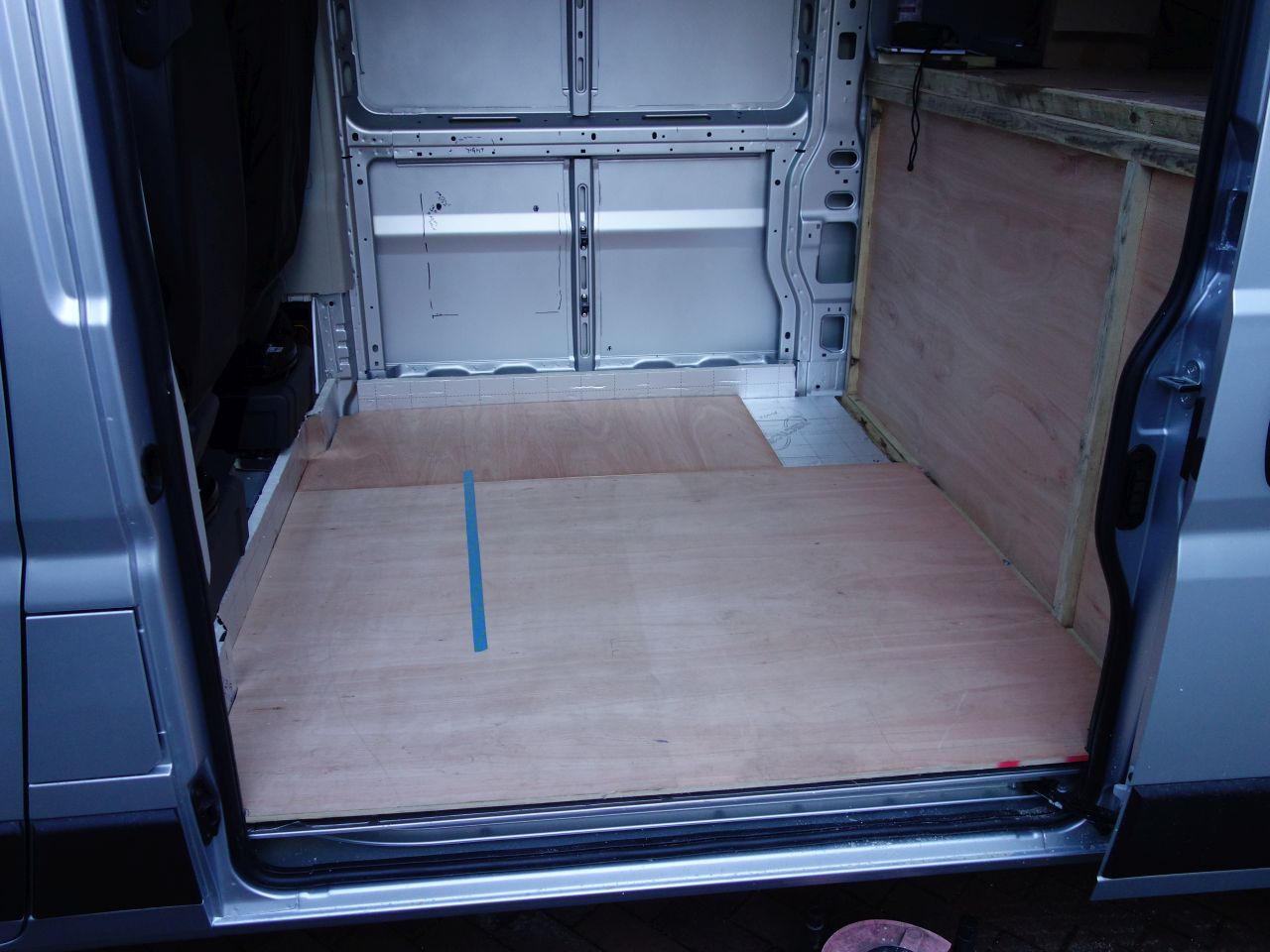 van floor fitted temporarily