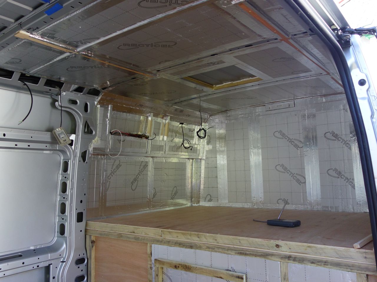 rear part of the van insulated