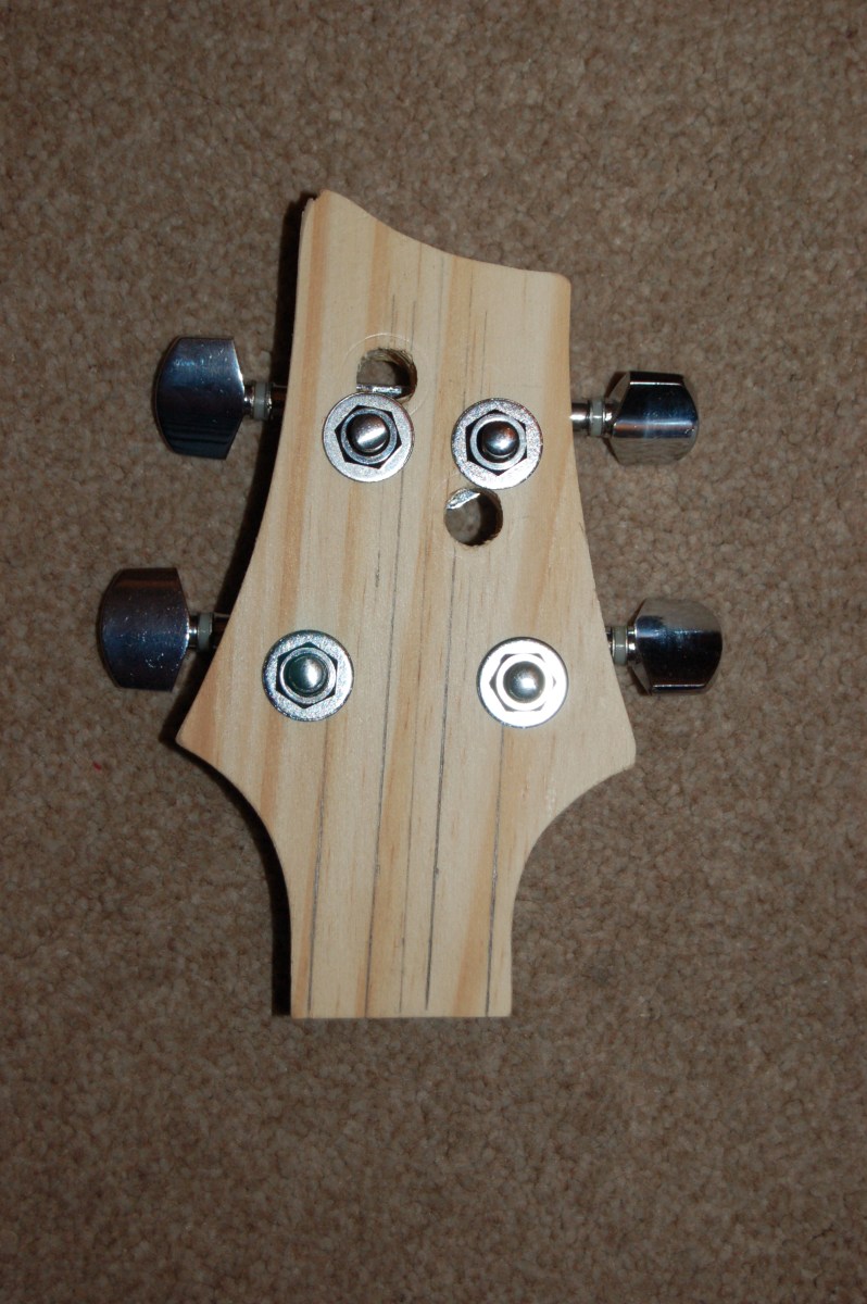 dummy headstock for testing tuner position
