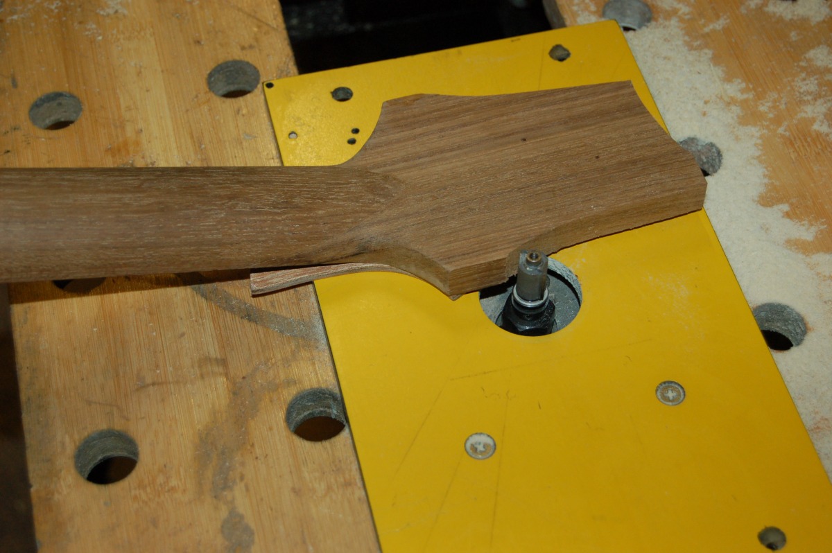 routing the headstock to shape