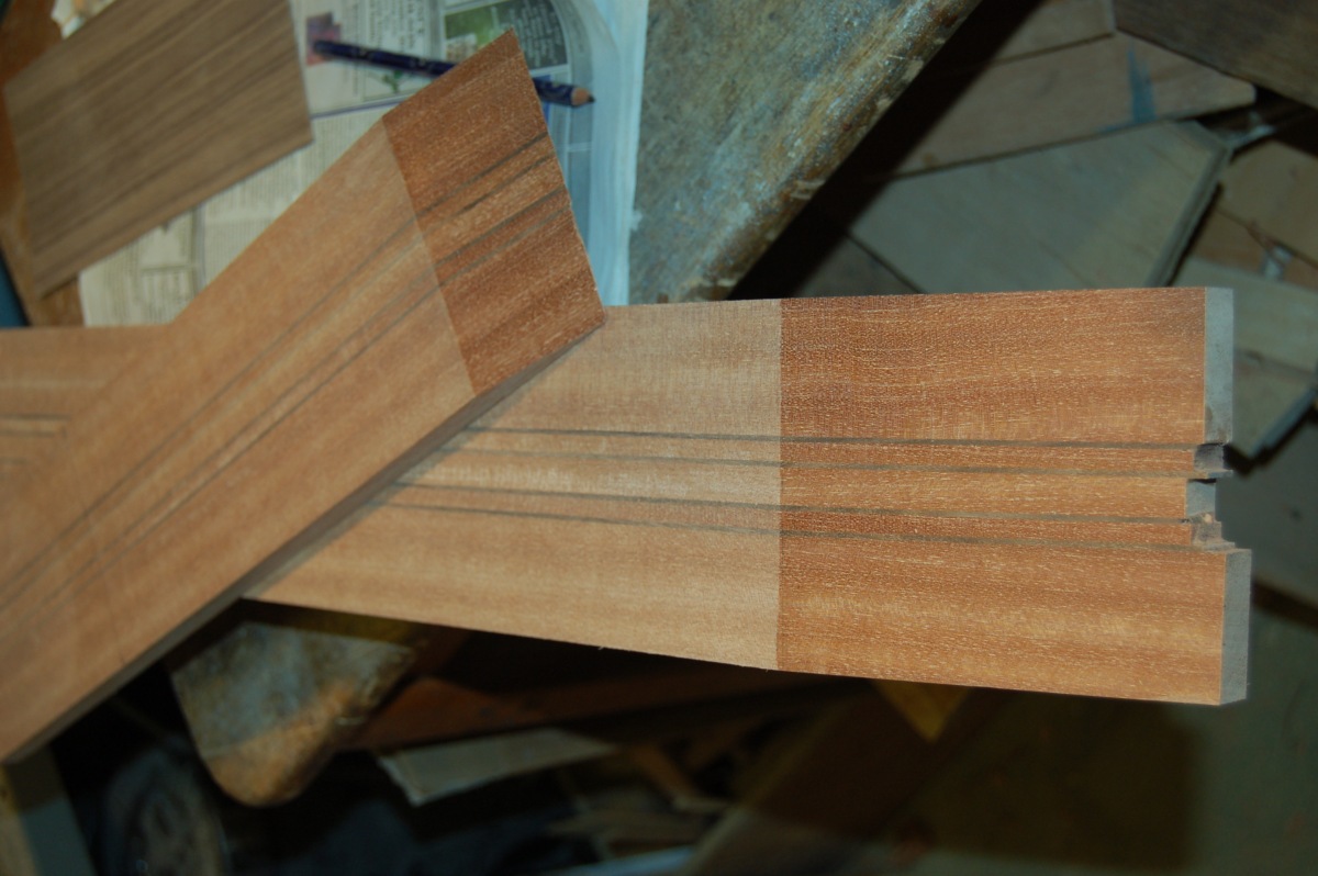 planed scarf joint surfaces