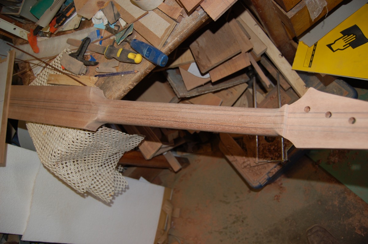 first stage of neck carving finished