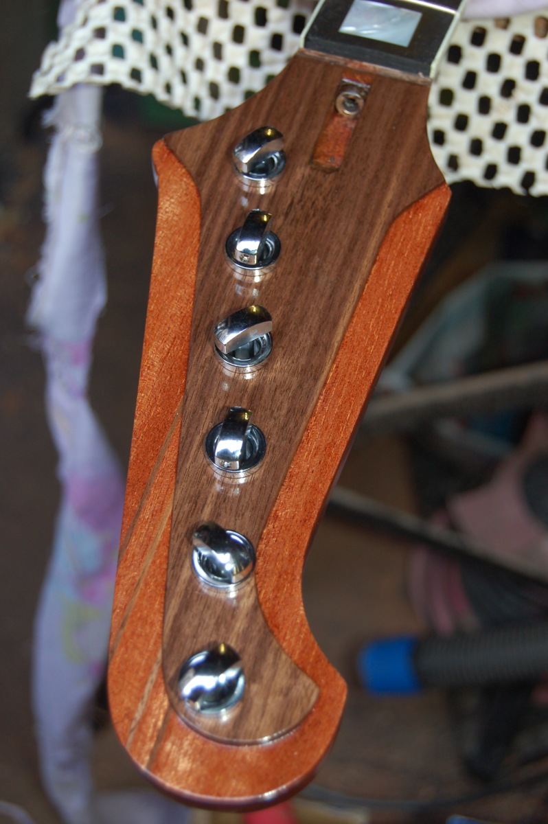 tuners fitted to headstock