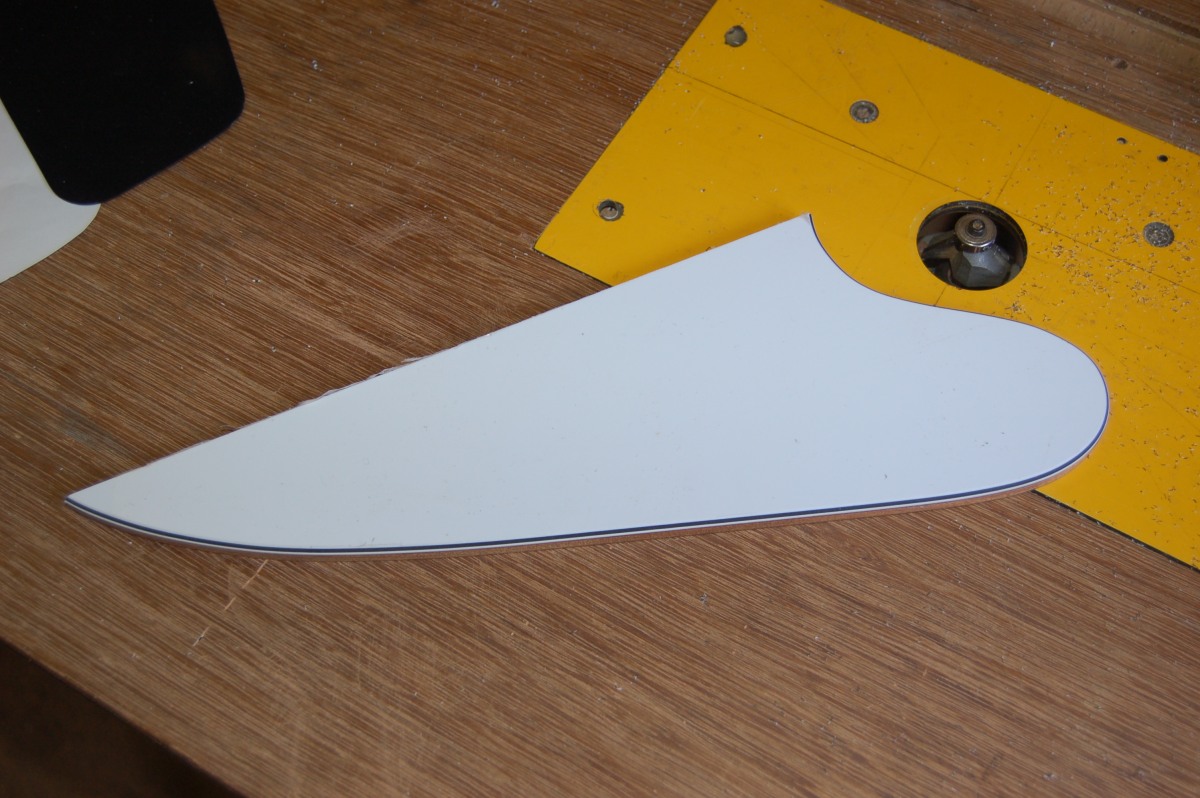 bevelling the edge of the pickguard