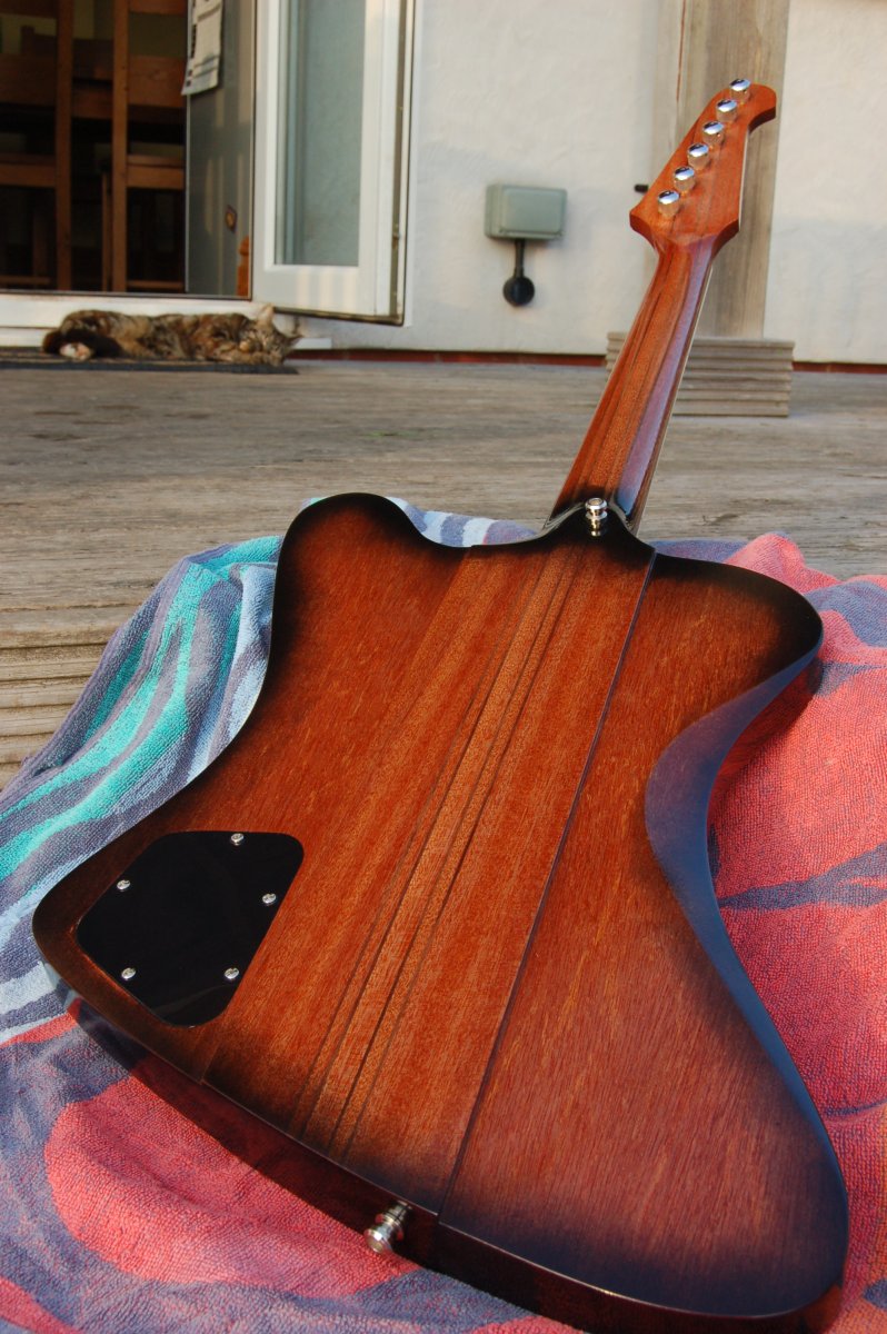 rear of finished guitar