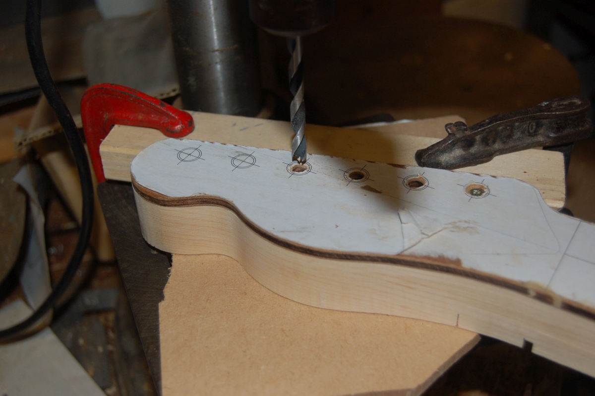 drilling tuner holes