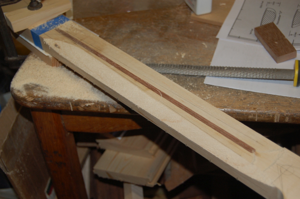 cutting a chamfer to begin neck shaping