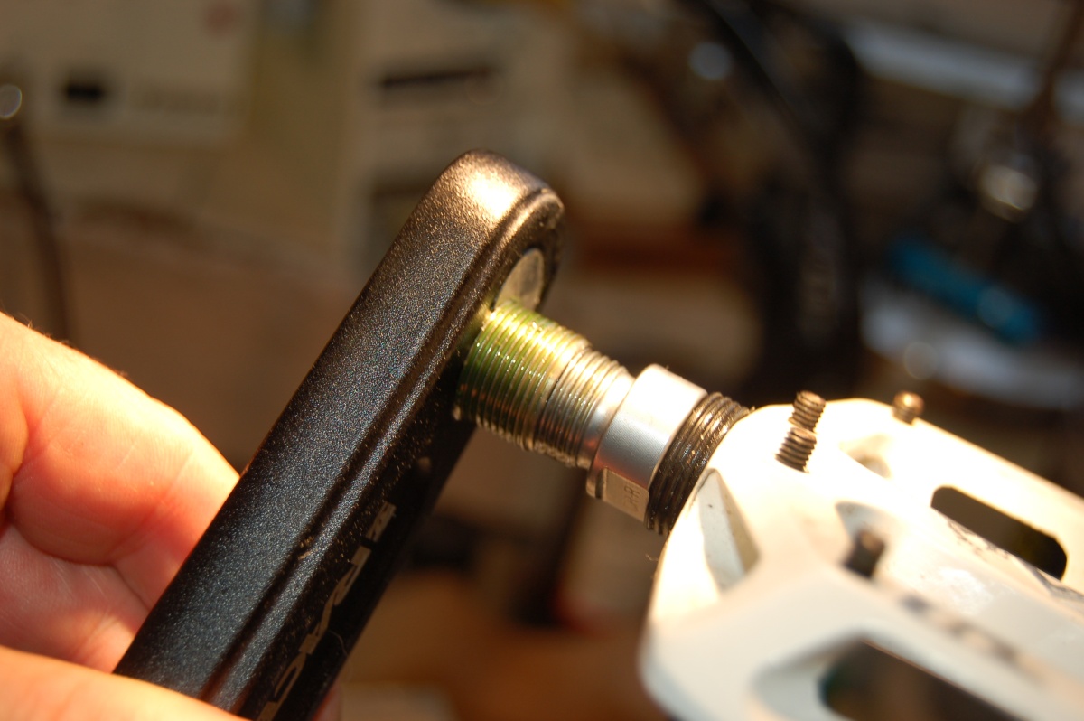 final fitting of threaded inserts using pedal