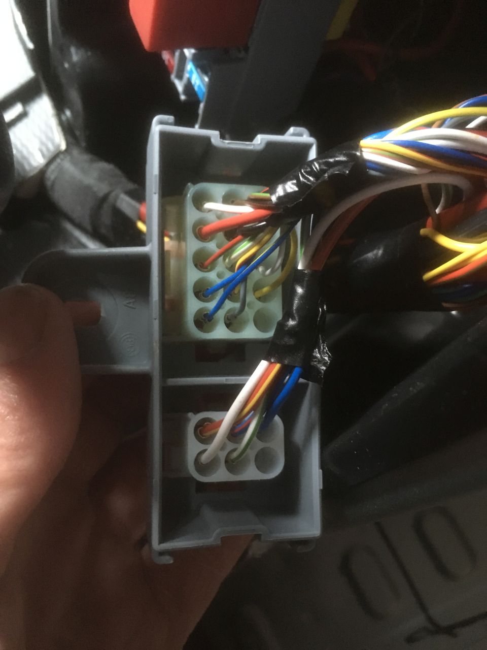 wiring colours on a 2018 relay
